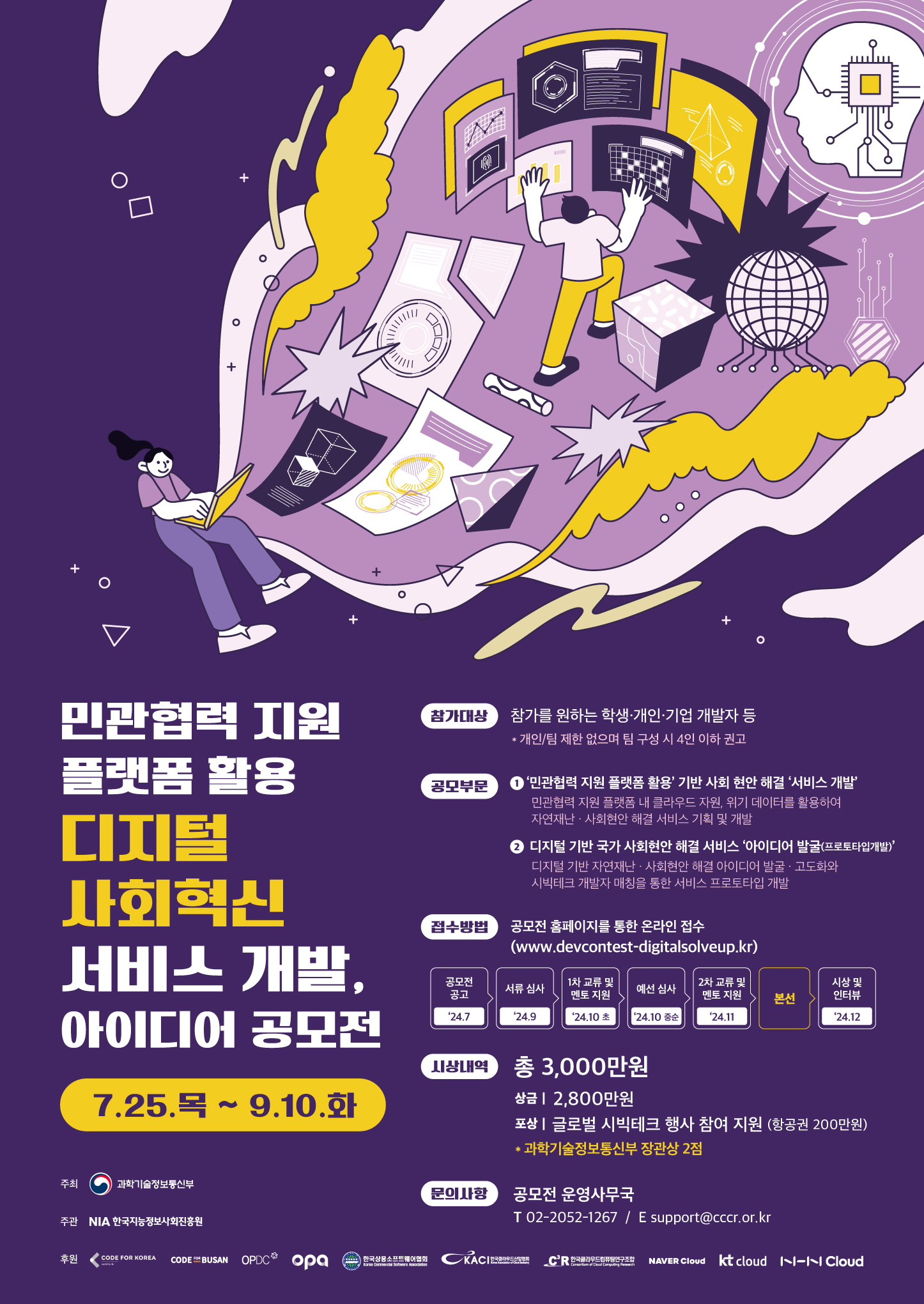 민관협력 지원 플랫폼 활용 디지털 사회혁신 서비스 개발, 아이디어 공모전 홍보  